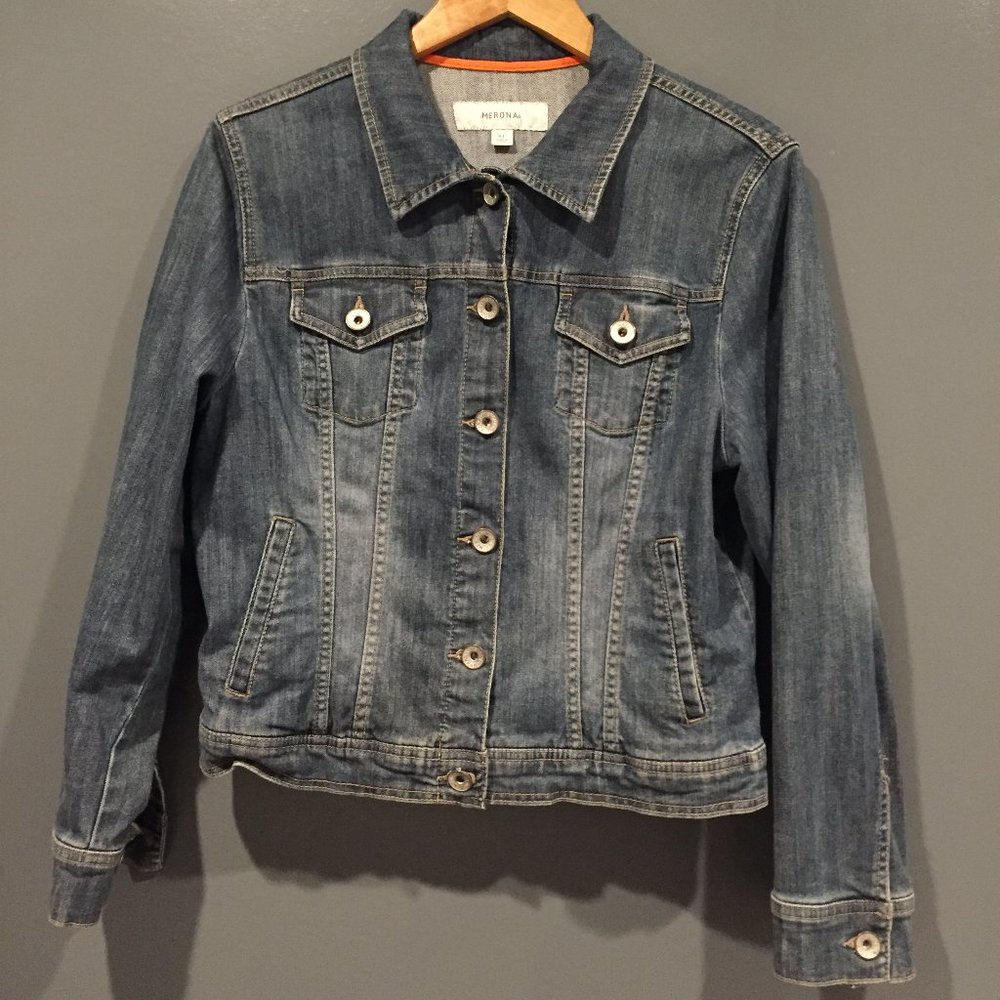 Merona Women's Denim Jean Jacket XL